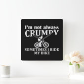 Funny Cycling Quotes Quadratische Wanduhr (Zuhause)
