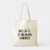 Funny Cycling Slogan Tote Bag Tragetasche (Rückseite)