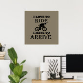 Funny Cycling Sprichwort Poster (Heimbüro)