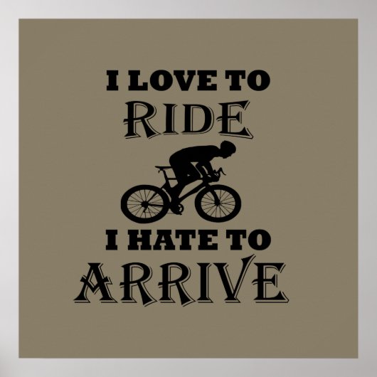 Funny Cycling Sprichwort Poster (Vorne)