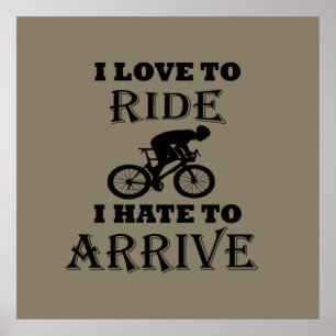 Funny Cycling Sprichwort Poster