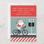 Funny Cyclist Bike Holiday Card (Vorderseite)