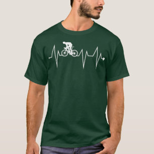 Funny Cyclist Biker Heartbeat Puls T-Shirt