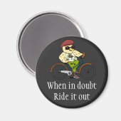 Funny Cyclist Bird | Bei Zweifelsfällen Magnet (Vorderseite/Rückseite)