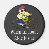 Funny Cyclist Bird | Bei Zweifelsfällen Magnet (Vorne)