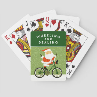 Funny Cyclist Weihnachtskarten spielen Spielkarten