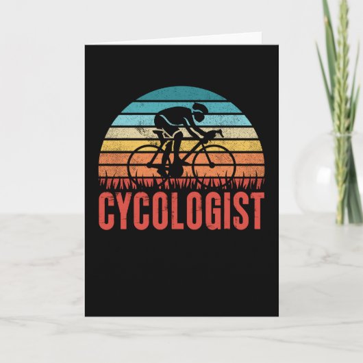 Funny Cycologin Cycling Cyclist Gift Karte (Vorderseite)