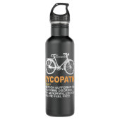 Funny Cycopath Design für Radfahrer Edelstahlflasche (Vorderseite)