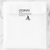 Funny Cycopath Noun Design Dictionary Definition Quadratischer Aufkleber (Tasche)