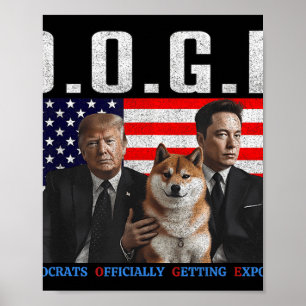 Funny D.o.g.e Doge Demokraten offiziell bekommen E Poster