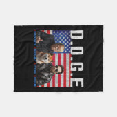 Funny D.o.g.e Doge Demokraten offiziell bekommen Fleecedecke (Vorderseite (Horizontal))