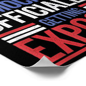 Funny D.o.g.e Doge Government Efficiency US Flag Poster (Ecke)