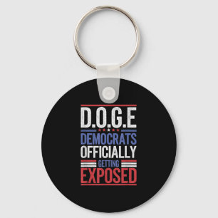 Funny D.o.g.e Doge Government Efficiency US Flag Schlüsselanhänger