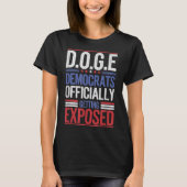 Funny D.o.g.e Doge Government Efficiency US Flag T-Shirt (Vorderseite)
