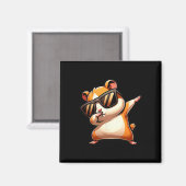 Funny Dab Animal Dabbing Hamster Meme Magnet (Vorderseite/Rückseite)