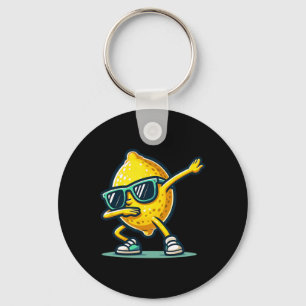 Funny Dab Lemon Dancing Dabbing Retro Obst 2 Schlüsselanhänger