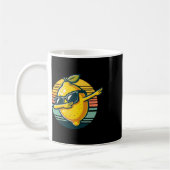 Funny Dab Lemon Dancing Dabbing Retro Obst 3 Kaffeetasse (Links)