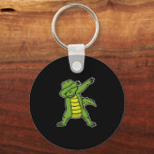 Funny Dabbing Alligator Dab Crocodilian Lover Gesc Schlüsselanhänger (Vorderseite)