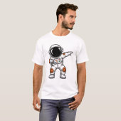 Funny Dabbing Astronaut – Cool Space Cartoon T-Shirt (Vorne ganz)