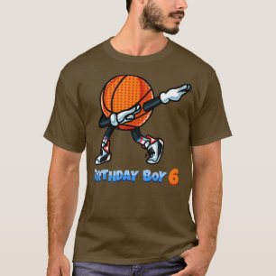 Funny Dabbing Basketball Ball 6th Birthday Boy 6 Y T-Shirt