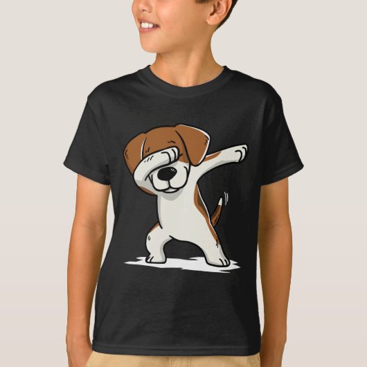 Funny Dabbing Beagle T - Shirt (Vorderseite)