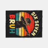 Funny Dabbing Boy Six Seven Bruh 67 Meme 6 7 Slang Fleecedecke (Vorderseite (Horizontal))