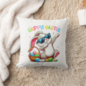 Funny Dabbing Bunny Easter Happy Easter for Boys G Kissen (Decke)