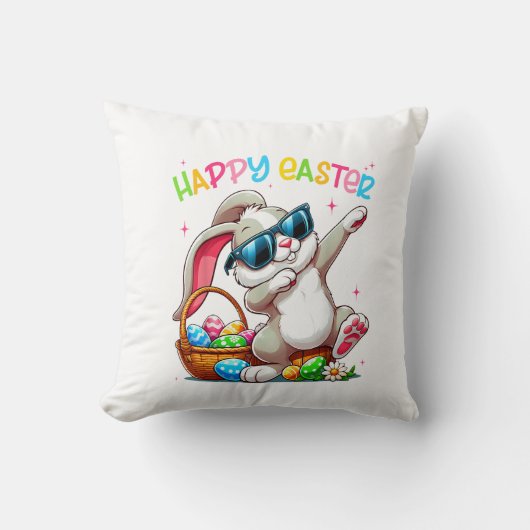 Funny Dabbing Bunny Easter Happy Easter for Boys G Kissen (Vorderseite)