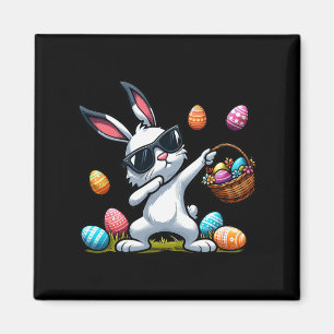 Funny Dabbing Bunny Rabbit Happy Ostertag Niedlich Magnet