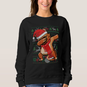 Funny Dabbing Cat Ugly Christmas Sweater Party Cos Sweatshirt