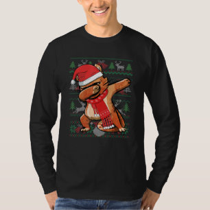 Funny Dabbing Cat Ugly Christmas Sweater Party Cos T-Shirt
