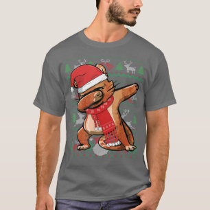 Funny Dabbing Cat Ugly Christmas Sweater Party Cos T-Shirt
