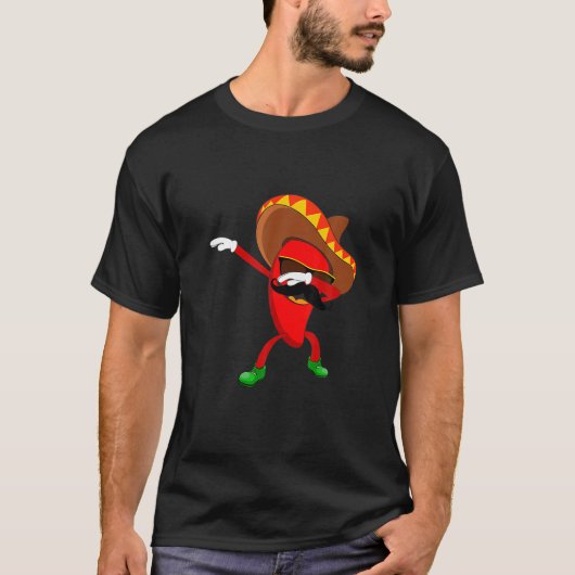 Funny Dabbing Chili Mexicanisches Pepper Dab Gesch T-Shirt (Vorderseite)