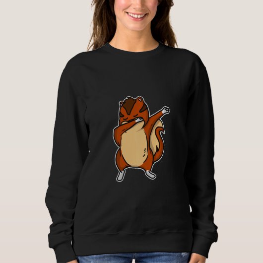 Funny Dabbing Chipmunk Dab Dance Cooles Eichhörnch Sweatshirt (Vorderseite)