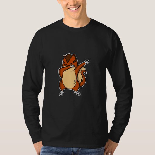 Funny Dabbing Chipmunk Dab Dance Cooles Eichhörnch T-Shirt (Vorderseite)
