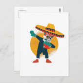 Funny Dabbing CincoDeMayo Skeleton Zucker Schädel Postkarte (Vorne/Hinten)