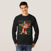 Funny Dabbing Corgi Ugly Xmas Sweater Christmas Co T-Shirt (Vorne ganz)