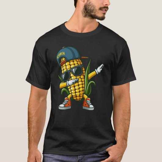 Funny Dabbing Corn T-Shirt (Vorderseite)