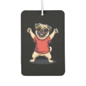 Funny Dabbing Dab Mops Hunde Tiere Tanz Tier Welpe Autolufterfrischer (Vorderseite)