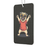 Funny Dabbing Dab Mops Hunde Tiere Tanz Tier Welpe Autolufterfrischer (Links)