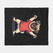 Funny Dabbing Dab Mops Hunde Tiere Tanz Tier Welpe Fleecedecke (Vorderseite (Horizontal))