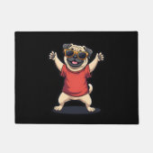 Funny Dabbing Dab Mops Hunde Tiere Tanz Tier Welpe Fußmatte (Vorderseite)