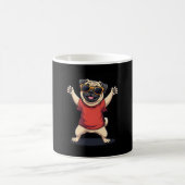 Funny Dabbing Dab Mops Hunde Tiere Tanz Tier Welpe Kaffeetasse (Mittel)