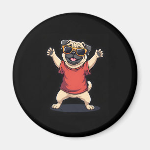 Funny Dabbing Dab Mops Hunde Tiere Tanz Tier Welpe Magnet