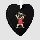 Funny Dabbing Dab Mops Hunde Tiere Tanz Tier Welpe Ornament (Vorderseite)