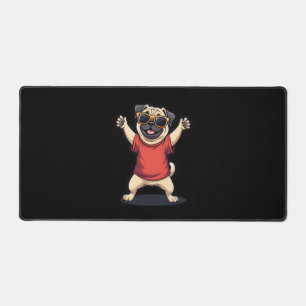 Funny Dabbing Dab Mops Hunde Tiere Tanz Tier Welpe Schreibtischunterlage