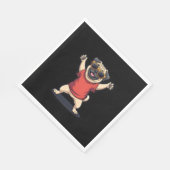 Funny Dabbing Dab Mops Hunde Tiere Tanz Tier Welpe Serviette (Ecke)