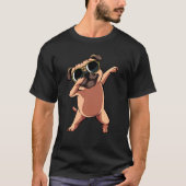 Funny Dabbing Dab Mops Hunde Tiere Tanz Tier Welpe T-Shirt (Vorderseite)