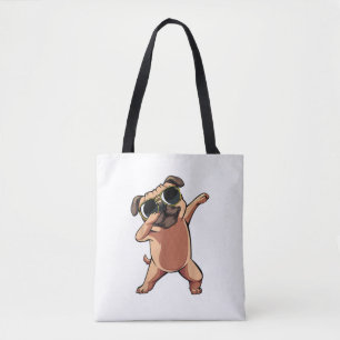 Funny Dabbing Dab Mops Hunde Tiere Tanz Tier Welpe Tasche