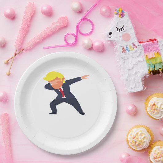 Funny Dabbing Design Classic Pappteller (Party)